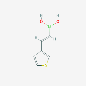 molecular formula C6H7BO2S B1450875 硼酸，B-[(1E)-2-(3-噻吩基)乙烯基]- CAS No. 1155956-91-4