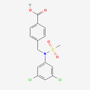 molecular formula C15H13Cl2NO4S B1450878 4-{[(3,5-二氯苯基)(甲基磺酰基)氨基]甲基}苯甲酸 CAS No. 1207326-90-6