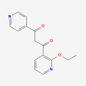 molecular formula C15H14N2O3 B14508826 1-(2-Ethoxypyridin-3-yl)-3-(pyridin-4-yl)propane-1,3-dione CAS No. 62838-69-1