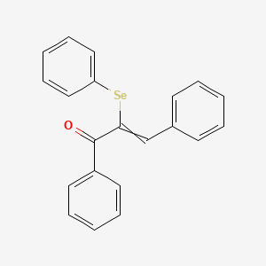 molecular formula C21H16OSe B14508842 1,3-Diphenyl-2-(phenylselanyl)prop-2-en-1-one CAS No. 62762-08-7