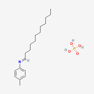 N-(4-methylphenyl)dodecan-1-imine;phosphoric acid