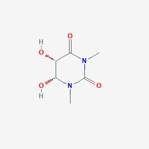 molecular formula C6H10N2O4 B14508857 2,4(1H,3H)-Pyrimidinedione, dihydro-5,6-dihydroxy-1,3-dimethyl-, cis- CAS No. 64629-89-6