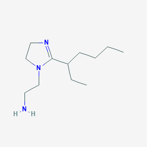 molecular formula C12H25N3 B14508869 1H-Imidazole-1-ethanamine, 2-(1-ethylpentyl)-4,5-dihydro- CAS No. 63257-67-0