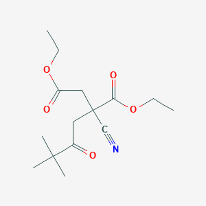 Diethyl 2-cyano-2-(3,3-dimethyl-2-oxobutyl)butanedioate