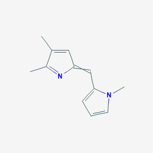 molecular formula C12H14N2 B14508880 2-[(4,5-Dimethyl-2H-pyrrol-2-ylidene)methyl]-1-methyl-1H-pyrrole CAS No. 62886-34-4