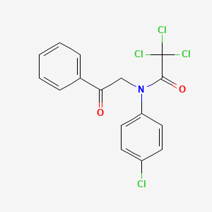 2,2,2-Trichloro-N-(4-chlorophenyl)-N-(2-oxo-2-phenylethyl)acetamide