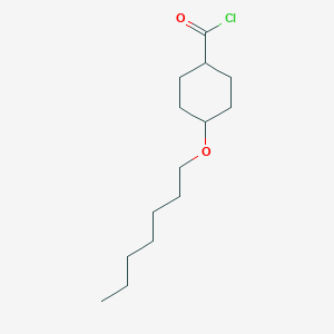 molecular formula C14H25ClO2 B14508940 4-(Heptyloxy)cyclohexane-1-carbonyl chloride CAS No. 62722-83-2