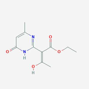 ethyl (2E)-2-(4-hydroxy-6-methylpyrimidin-2(1H)-ylidene)-3-oxobutanoate