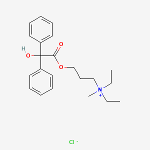 molecular formula C22H30ClNO3 B14508970 Benzilyloxypropyldiethylmethylammonium chloride CAS No. 64048-34-6