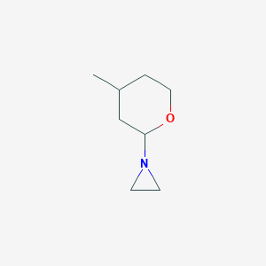 1-(4-Methyloxan-2-yl)aziridine