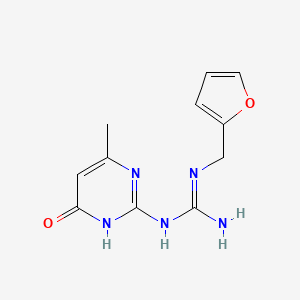 molecular formula C11H13N5O2 B1450898 N-(2-furylmethyl)-N'-(6-methyl-4-oxo-1,4-dihydropyrimidin-2-yl)guanidine CAS No. 919724-37-1