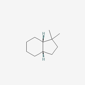 molecular formula C11H20 B14508986 (3aS,7aS)-1,1-Dimethyloctahydro-1H-indene CAS No. 64687-64-5