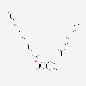 Hexadecanoic acid, 3,4-dihydro-2,7,8-trimethyl-3-(4,8,12-trimethyltridecyl)-2H-1-benzopyran-6-yl ester