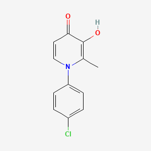 molecular formula C12H10ClNO2 B14509026 1-(4-Chlorophenyl)-3-hydroxy-2-methylpyridin-4-one CAS No. 64648-67-5