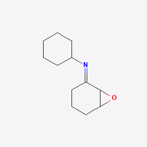 molecular formula C12H19NO B14509027 (2E)-N-Cyclohexyl-7-oxabicyclo[4.1.0]heptan-2-imine CAS No. 63580-96-1