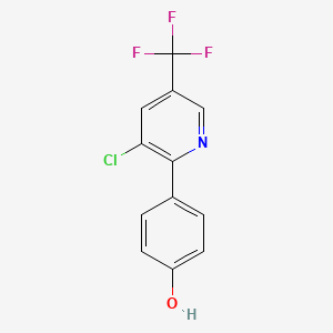 molecular formula C12H7ClF3NO B1450908 4-[3-氯-5-(三氟甲基)吡啶-2-基]苯酚 CAS No. 161949-56-0