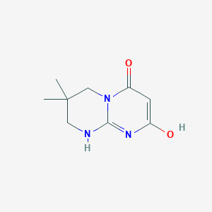 molecular formula C9H13N3O2 B1450912 2-羟基-7,7-二甲基-6,7,8,9-四氢-4H-嘧啶并[1,2-a]嘧啶-4-酮 CAS No. 1383777-82-9