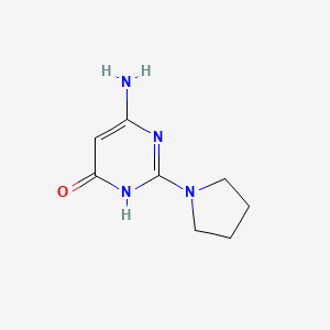 molecular formula C8H12N4O B1450914 6-氨基-2-吡咯烷-1-基嘧啶-4(3H)-酮 CAS No. 104637-60-7