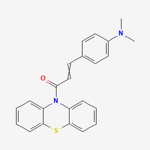 molecular formula C23H20N2OS B14509158 3-[4-(Dimethylamino)phenyl]-1-(10H-phenothiazin-10-YL)prop-2-EN-1-one CAS No. 62829-73-6