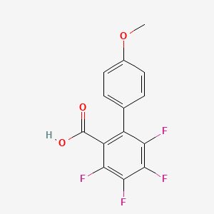 molecular formula C14H8F4O3 B14509164 [1,1'-Biphenyl]-2-carboxylic acid, 3,4,5,6-tetrafluoro-4'-methoxy- CAS No. 64462-33-5