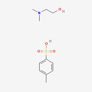 molecular formula C7H8O3S.C4H11NO<br>C11H19NO4S B14509178 Ethanol, 2-(dimethylamino)-, 4-methylbenzenesulfonate (salt) CAS No. 63150-14-1