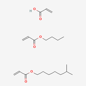 molecular formula C21H36O6 B14509196 Butyl prop-2-enoate;6-methylheptyl prop-2-enoate;prop-2-enoic acid CAS No. 63793-44-2