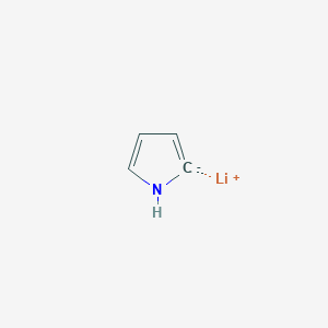 molecular formula C4H4LiN B14509203 lithium;1,2-dihydropyrrol-2-ide CAS No. 63762-36-7