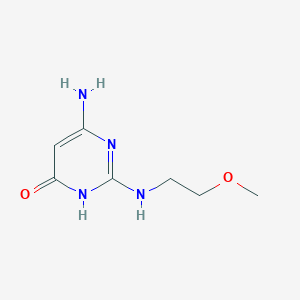 molecular formula C7H12N4O2 B1450921 6-氨基-2-[(2-甲氧基乙基)氨基]嘧啶-4(3H)-酮 CAS No. 1209137-35-8