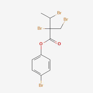 molecular formula C11H10Br4O2 B14509216 4-Bromophenyl 2,3-dibromo-2-(bromomethyl)butanoate CAS No. 62918-55-2