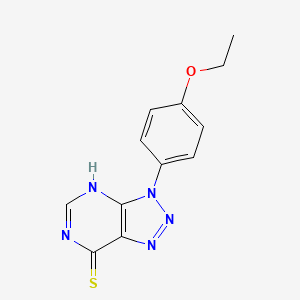 molecular formula C12H11N5OS B1450923 3-(4-乙氧基苯基)-3H-[1,2,3]三唑并[4,5-d]嘧啶-7-硫醇 CAS No. 1082367-54-1