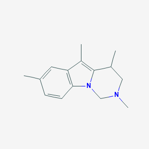 molecular formula C15H20N2 B14509276 Pyrimido[1,6-a]indole, 1,2,3,4-tetrahydro-2,4,5,7-tetramethyl- CAS No. 63725-94-0