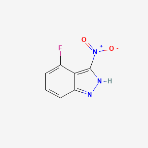 molecular formula C7H4FN3O2 B1450928 4-氟-3-硝基-1H-吲唑 CAS No. 1000342-53-9