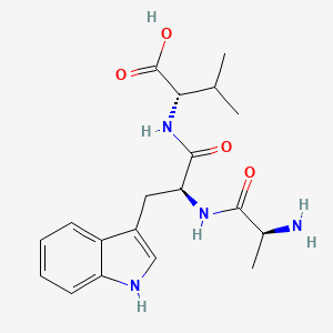 molecular formula C19H26N4O4 B14509281 L-Alanyl-L-tryptophyl-L-valine CAS No. 63347-24-0