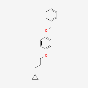 molecular formula C19H22O2 B14509295 1-(Benzyloxy)-4-(3-cyclopropylpropoxy)benzene CAS No. 63659-42-7