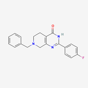 molecular formula C20H18FN3O B1450930 7-benzyl-2-(4-fluorophenyl)-3H,4H,5H,6H,7H,8H-pyrido[3,4-d]pyrimidin-4-one CAS No. 1031970-76-9