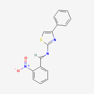 2-Thiazolamine, N-[(2-nitrophenyl)methylene]-4-phenyl-