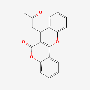 7-(2-Oxopropyl)-6H,7H-(1)benzopyrano(4,3-b)(1)benzopyran-6-one