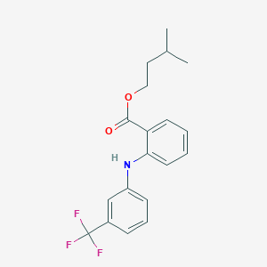 molecular formula C19H20F3NO2 B14509333 3-Methylbutyl 2-[3-(trifluoromethyl)anilino]benzoate CAS No. 64042-07-5