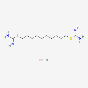 molecular formula C12H27BrN4S2 B14509336 Decane-1,10-diyl dicarbamimidothioate--hydrogen bromide (1/1) CAS No. 63498-30-6