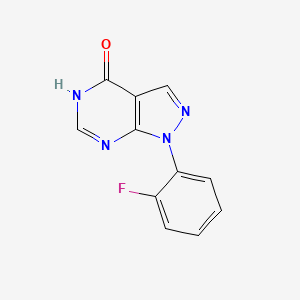 molecular formula C11H7FN4O B1450934 1-(2-氟苯基)-1,5-二氢-4H-吡唑并[3,4-d]嘧啶-4-酮 CAS No. 630107-82-3