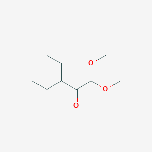 molecular formula C9H18O3 B14509362 3-Ethyl-1,1-dimethoxypentan-2-one CAS No. 62752-91-4