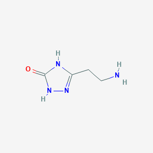 molecular formula C4H8N4O B1450937 3-(2-氨基乙基)-1H-1,2,4-三唑-5(4H)-酮 CAS No. 803630-94-6