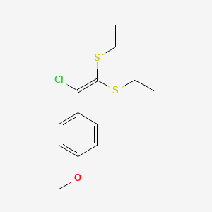 1-[1-Chloro-2,2-bis(ethylsulfanyl)ethenyl]-4-methoxybenzene