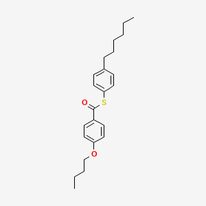 molecular formula C23H30O2S B14509438 S-(4-Hexylphenyl) 4-butoxybenzene-1-carbothioate CAS No. 64409-00-3