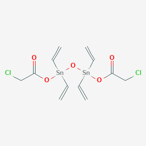 molecular formula C12H16Cl2O5Sn2 B14509443 1,3-Bis[(chloroacetyl)oxy]-1,1,3,3-tetraethenyldistannoxane CAS No. 62806-29-5