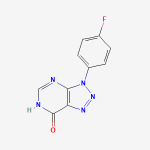 molecular formula C10H6FN5O B1450945 3-(4-氟苯基)-3,6-二氢-7H-[1,2,3]三唑并[4,5-d]嘧啶-7-酮 CAS No. 1031558-09-4