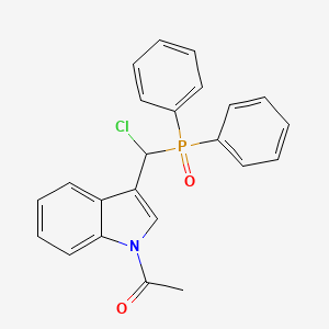 1-{3-[Chloro(diphenylphosphoryl)methyl]-1H-indol-1-yl}ethan-1-one