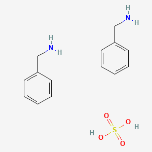 molecular formula C14H20N2O4S B14509487 Phenylmethanamine;sulfuric acid CAS No. 63245-27-2