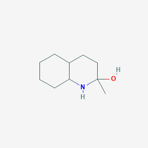 molecular formula C10H19NO B14509509 2-Methyldecahydroquinolin-2-ol CAS No. 63722-82-7