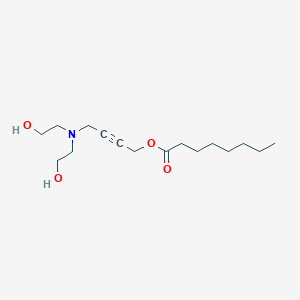 molecular formula C16H29NO4 B14509525 4-[Bis(2-hydroxyethyl)amino]but-2-YN-1-YL octanoate CAS No. 62787-74-0